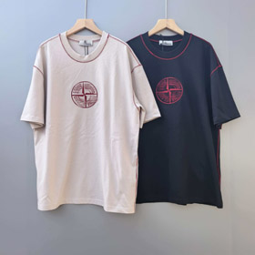 Stone Island Logo-Embroidered Loose-Fit Short-Sleeve T-Shirt-6341  