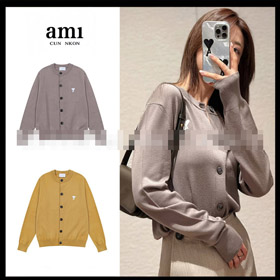 AMIPARIS New Thin Knitted Crew Neck Cardigan Sweater-6366  